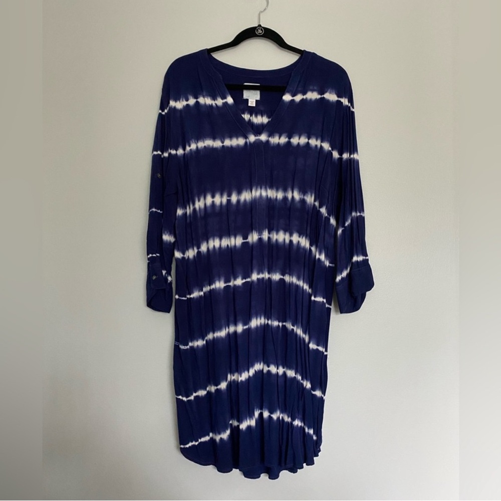 Dressbarn DB Sunday Collection Tie Die Shirt Dress